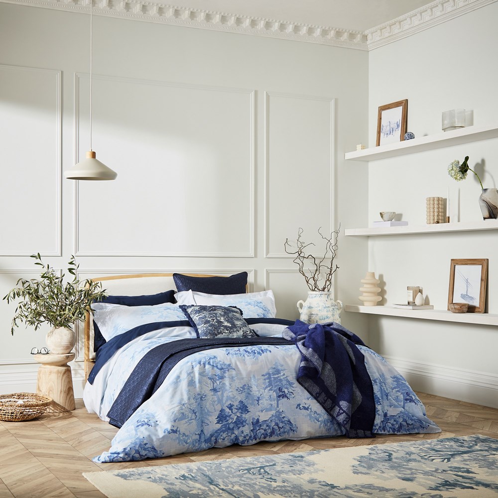 Landscape Toile Bedding by Ted Baker in Blue